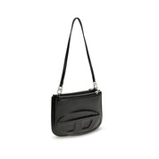 Diesel Black Calf Leather Bos Taurus Shoulder Bag