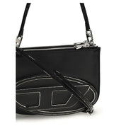 Diesel Black Calf Leather Bos Taurus Shoulder Bag