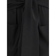 Ella Black Silk Casual Dress