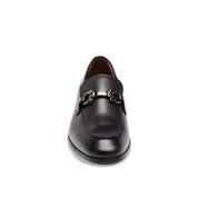Salvatore Ferragamo Black Calfskin Slip-On Loafers