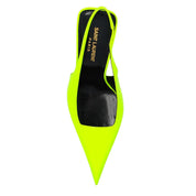 Saint Laurent Yellow Calfskin High Heel Pumps