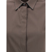 Brunello Cucinelli Brown Cotton Shirt