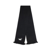 MM6 Black Wool Scarf