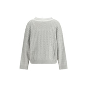 Brunello Cucinelli White Cotton Sweatshirt