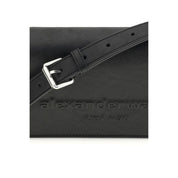 Alexander Wang Black Calf Leather Bos Taurus Shoulder Bag