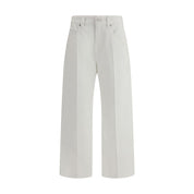 Brunello Cucinelli White Cotton Cropped Jeans