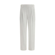 Brunello Cucinelli White Cotton Dress Pants
