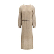 Brunello Cucinelli Beige Mohair Casual Dress
