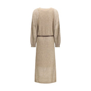 Brunello Cucinelli Beige Mohair Casual Dress