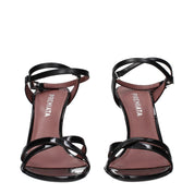 Premiata Black Leather Stiletto Heel Sandals