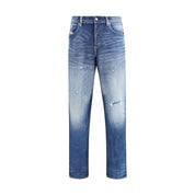 Diesel Blue Cotton Slim Fit Jeans