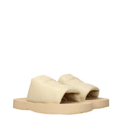 Burberry Beige Leather Slippers