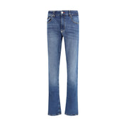 Philipp Plein Blue Cotton Straight-Leg Jeans