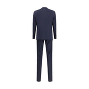 Giorgio Armani Blue Fleece Wool Two-Piece Suit