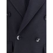 Gi Capri Blue Fleece Wool Coat