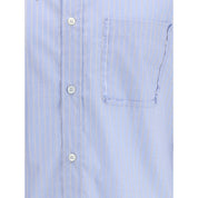 Margiela Blue Cotton Pattern Shirt