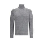 Aragona Cashmere Gray Merino Wool Turtleneck