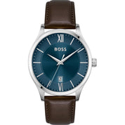 Hugo Boss Brown Leather Dress Watch