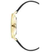 Nine West Black Leather Dress Watch