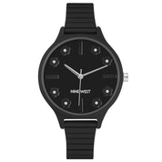 Nine West Black Plastic Dress Watch