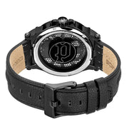 Police Black Leather Dress Watch
