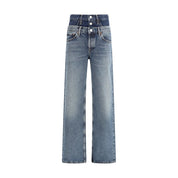 Agolde Blue Recycled Cotton Straight-Leg Jeans