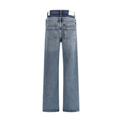 Agolde Blue Recycled Cotton Straight-Leg Jeans