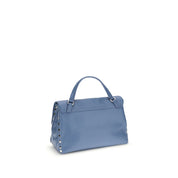 Zanellato Blue Calf Leather Bos Taurus Shoulder Bag