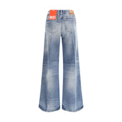 Diesel Light Blue Cotton Bootcut Jeans