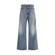 Diesel Blue Cotton Relaxed Fit Jeans
