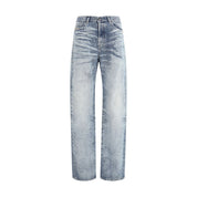 Diesel Blue Cotton Straight-Leg Jeans