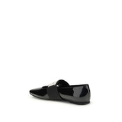 Givenchy Black Leather Ballet Flats