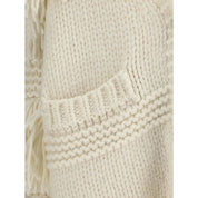 Moncler Grenoble Cream Polyamide Cardigan