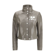 Courrèges Gray Cotton Full-Length Jacket
