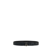 Burberry Black Calf Leather Bos Taurus Regular Belt
