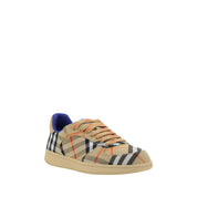Burberry Beige Fabric Low Top Sneakers