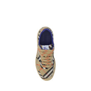 Burberry Beige Fabric Low Top Sneakers