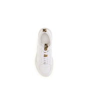 Burberry White Calf Leather Bos Taurus Athletic Sneakers