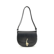 Burberry Black Calf Leather Bos Taurus Shoulder Bag