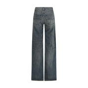 Balenciaga Blue Cotton Flared Jeans