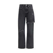 Agolde Black Recycled Cotton Straight-Leg Jeans