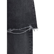 Agolde Black Recycled Cotton Straight-Leg Jeans