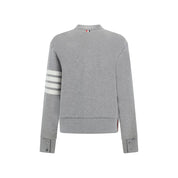 Thom Browne Gray Cotton Cardigan