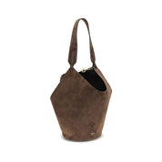 Khaite Brown Calf Leather Bos Taurus Shoulder Bag
