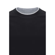 Brunello Cucinelli Black Cotton T-Shirt
