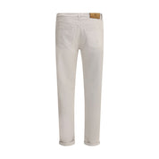 Brunello Cucinelli Beige Cotton Straight-Leg Jeans