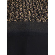 Prada Black Fleece Wool Casual Dress