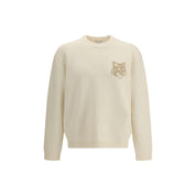 Maison Kitsuné Cream Wool Sweatshirt