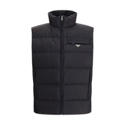 Prada Black Recycled Polyamide Sleveless Jacket