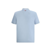 Thom Browne Light Blue Cotton Polo Shirt